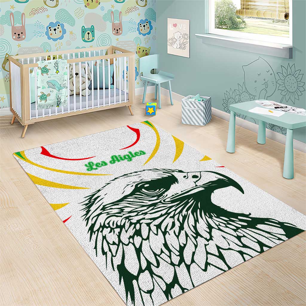 Mali Vulture Area Rug Sporty Style with National Flag Colors