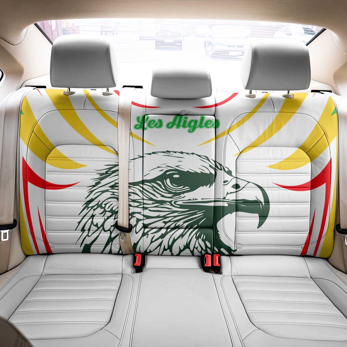 Mali Vulture Back Car Seat Cover Sporty Style with National Flag Colors