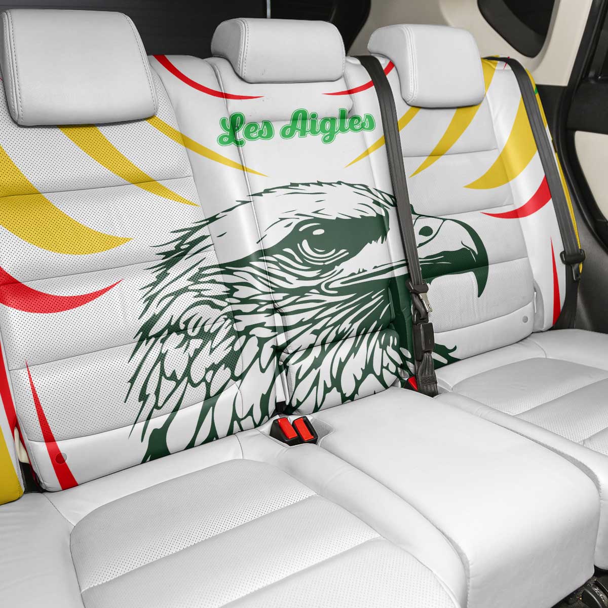 Mali Vulture Back Car Seat Cover Sporty Style with National Flag Colors