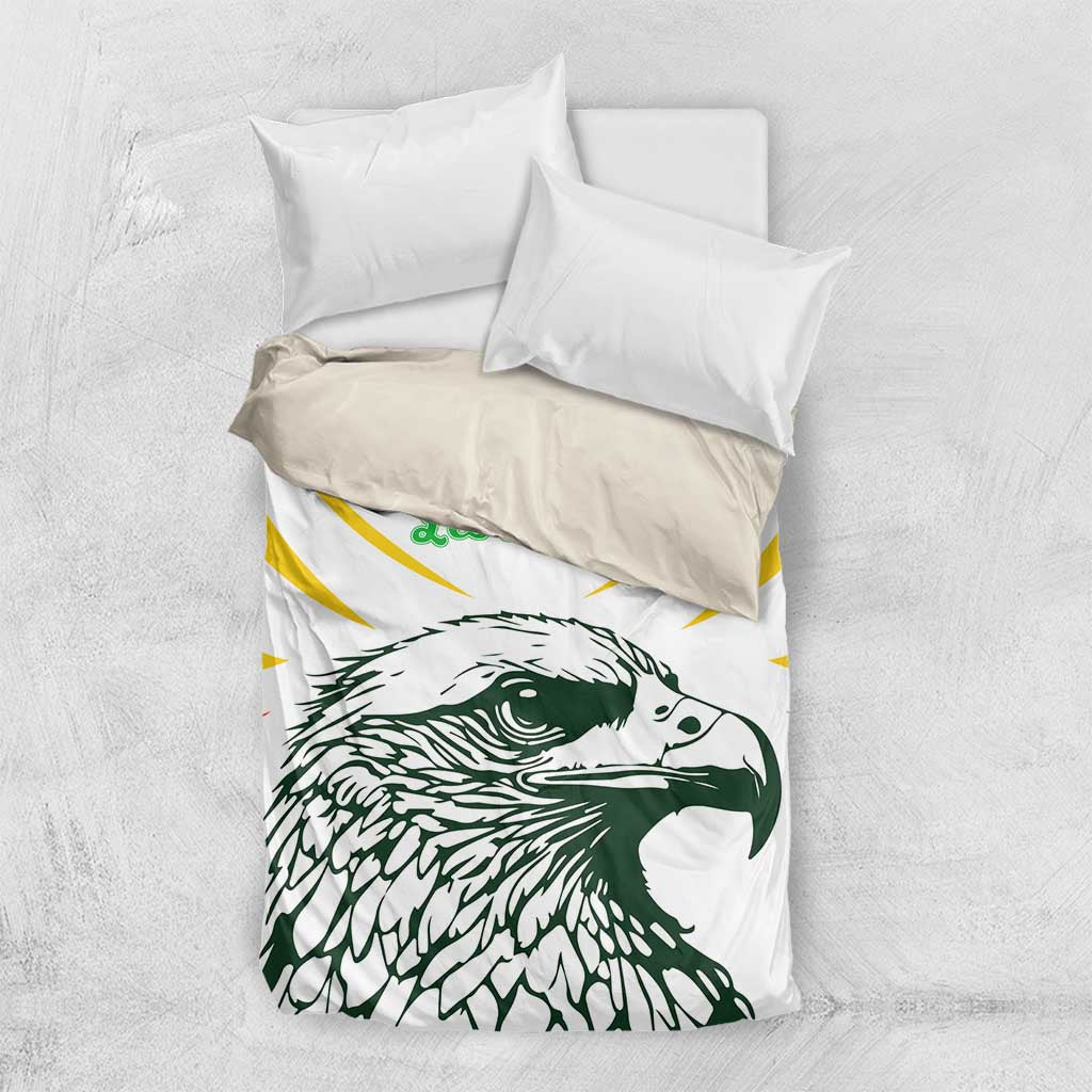 Mali Vulture Bedding Set Sporty Style with National Flag Colors