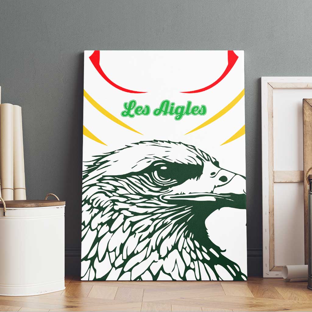 Mali Vulture Canvas Wall Art Sporty Style with National Flag Colors