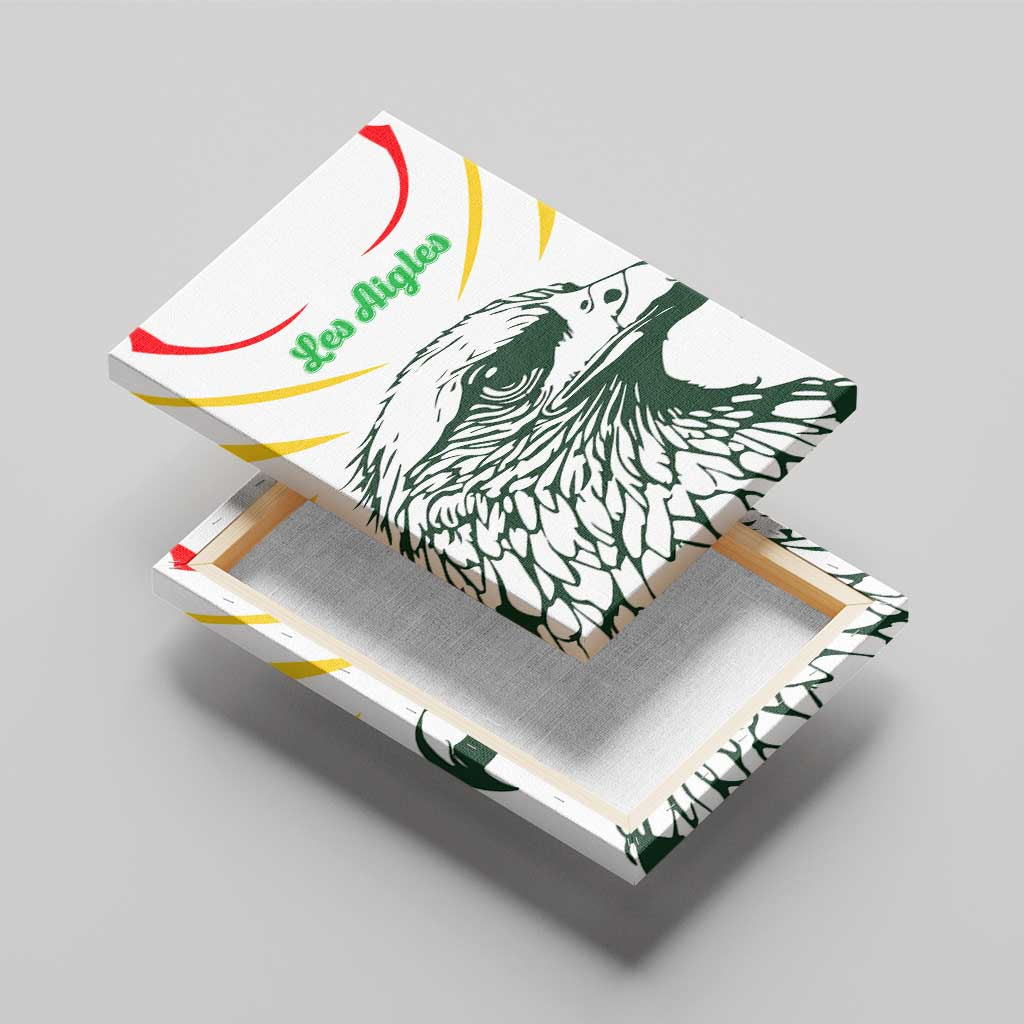 Mali Vulture Canvas Wall Art Sporty Style with National Flag Colors