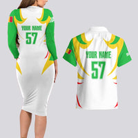 Mali Vulture Couples Matching Long Sleeve Bodycon Dress and Hawaiian Shirt Sporty Style with National Flag Colors