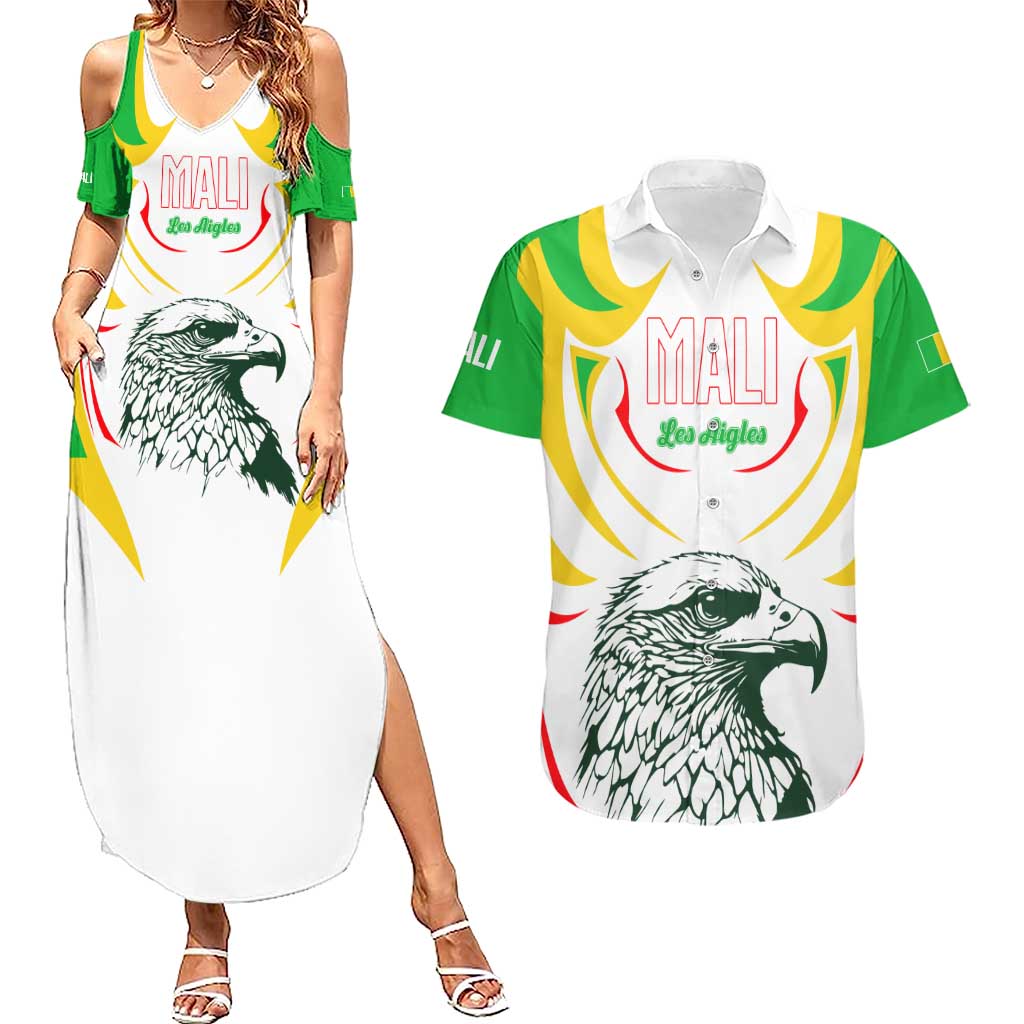 Mali Vulture Couples Matching Summer Maxi Dress and Hawaiian Shirt Sporty Style with National Flag Colors