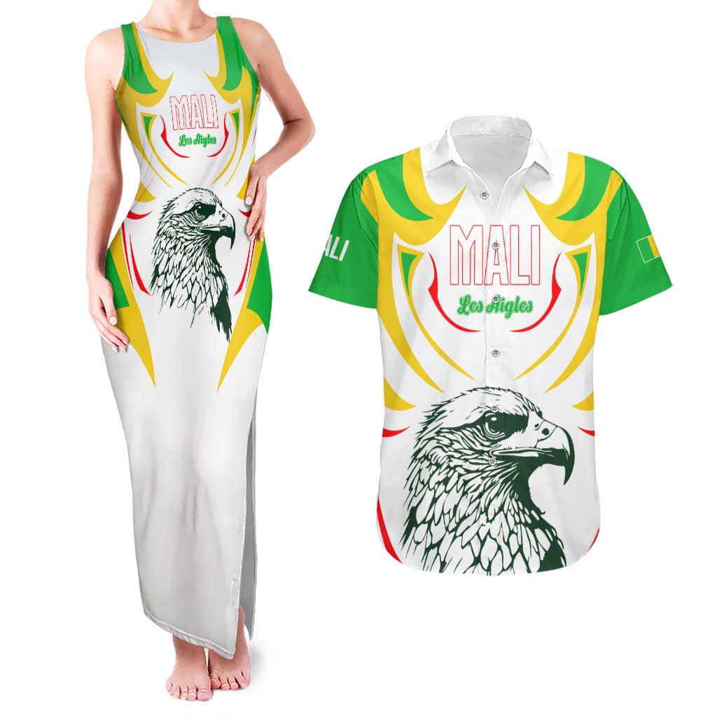 Mali Vulture Couples Matching Tank Maxi Dress and Hawaiian Shirt Sporty Style with National Flag Colors