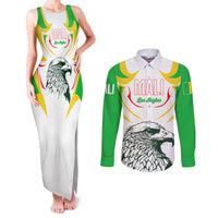 Mali Vulture Couples Matching Tank Maxi Dress and Long Sleeve Button Shirt Sporty Style with National Flag Colors