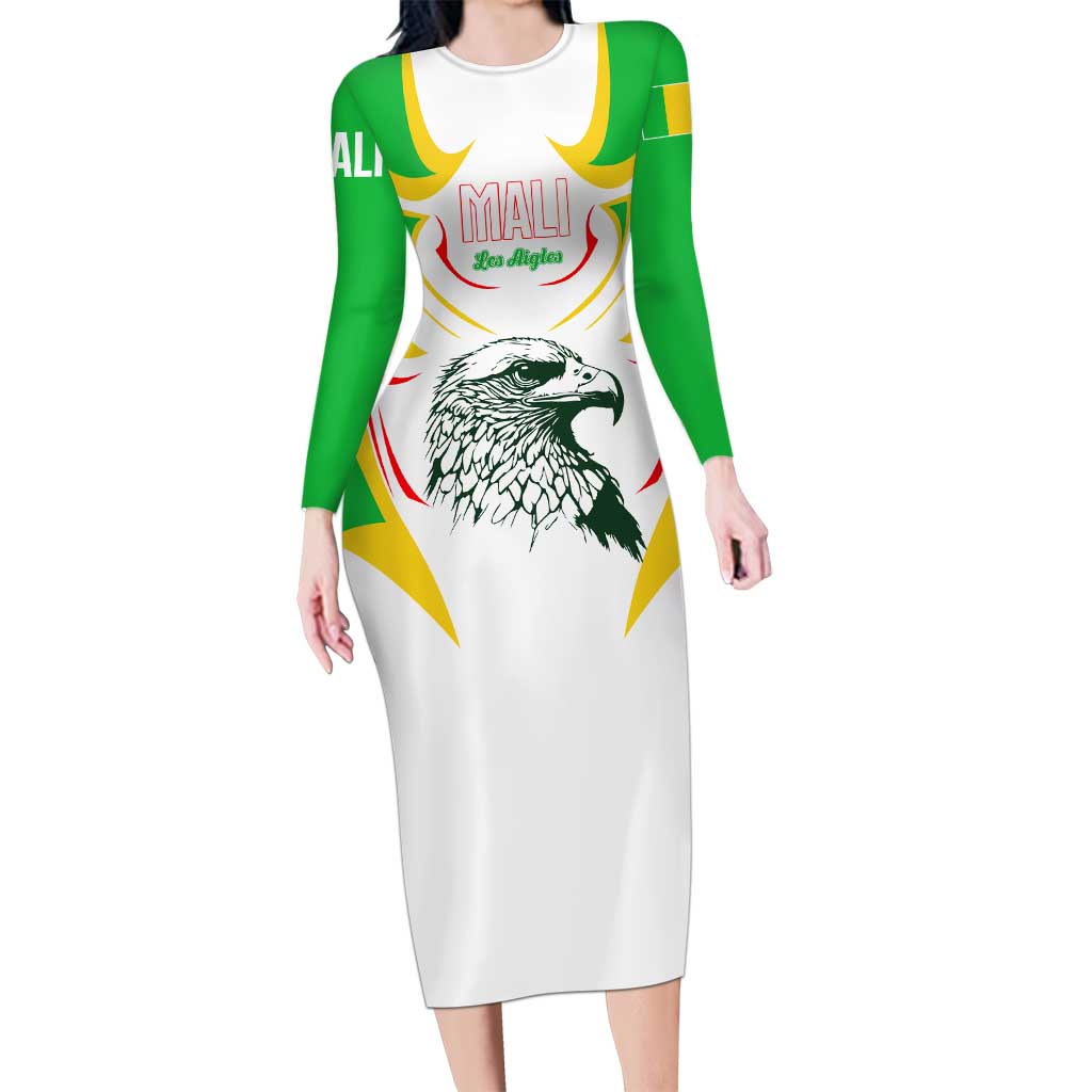 Mali Vulture Family Matching Long Sleeve Bodycon Dress and Hawaiian Shirt Sporty Style with National Flag Colors