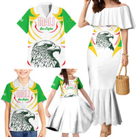 Mali Vulture Family Matching Mermaid Dress and Hawaiian Shirt Sporty Style with National Flag Colors