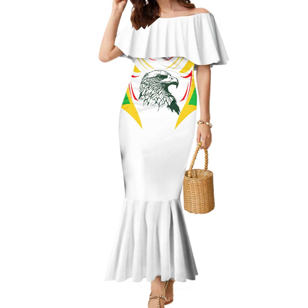 Mali Vulture Family Matching Mermaid Dress and Hawaiian Shirt Sporty Style with National Flag Colors