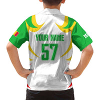 Mali Vulture Family Matching Off The Shoulder Long Sleeve Dress and Hawaiian Shirt Sporty Style with National Flag Colors