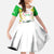 Mali Vulture Family Matching Off The Shoulder Long Sleeve Dress and Hawaiian Shirt Sporty Style with National Flag Colors