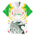 Mali Vulture Family Matching Off The Shoulder Long Sleeve Dress and Hawaiian Shirt Sporty Style with National Flag Colors