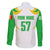 Mali Vulture Family Matching Off The Shoulder Long Sleeve Dress and Hawaiian Shirt Sporty Style with National Flag Colors