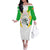 Mali Vulture Family Matching Off The Shoulder Long Sleeve Dress and Hawaiian Shirt Sporty Style with National Flag Colors