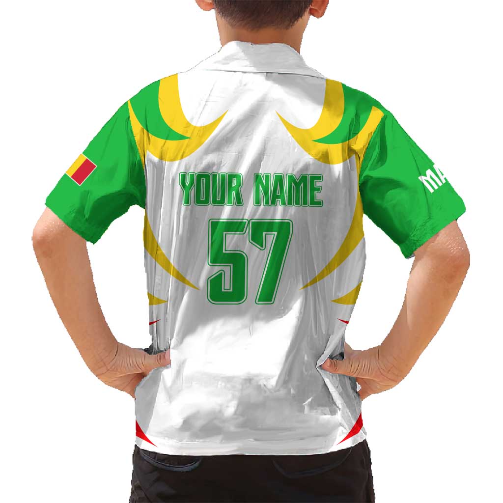 Mali Vulture Family Matching Off Shoulder Maxi Dress and Hawaiian Shirt Sporty Style with National Flag Colors