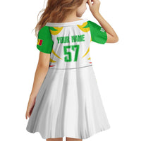 Mali Vulture Family Matching Off Shoulder Short Dress and Hawaiian Shirt Sporty Style with National Flag Colors