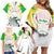 Mali Vulture Family Matching Off Shoulder Short Dress and Hawaiian Shirt Sporty Style with National Flag Colors