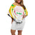 Mali Vulture Family Matching Off Shoulder Short Dress and Hawaiian Shirt Sporty Style with National Flag Colors