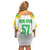 Mali Vulture Family Matching Off Shoulder Short Dress and Hawaiian Shirt Sporty Style with National Flag Colors