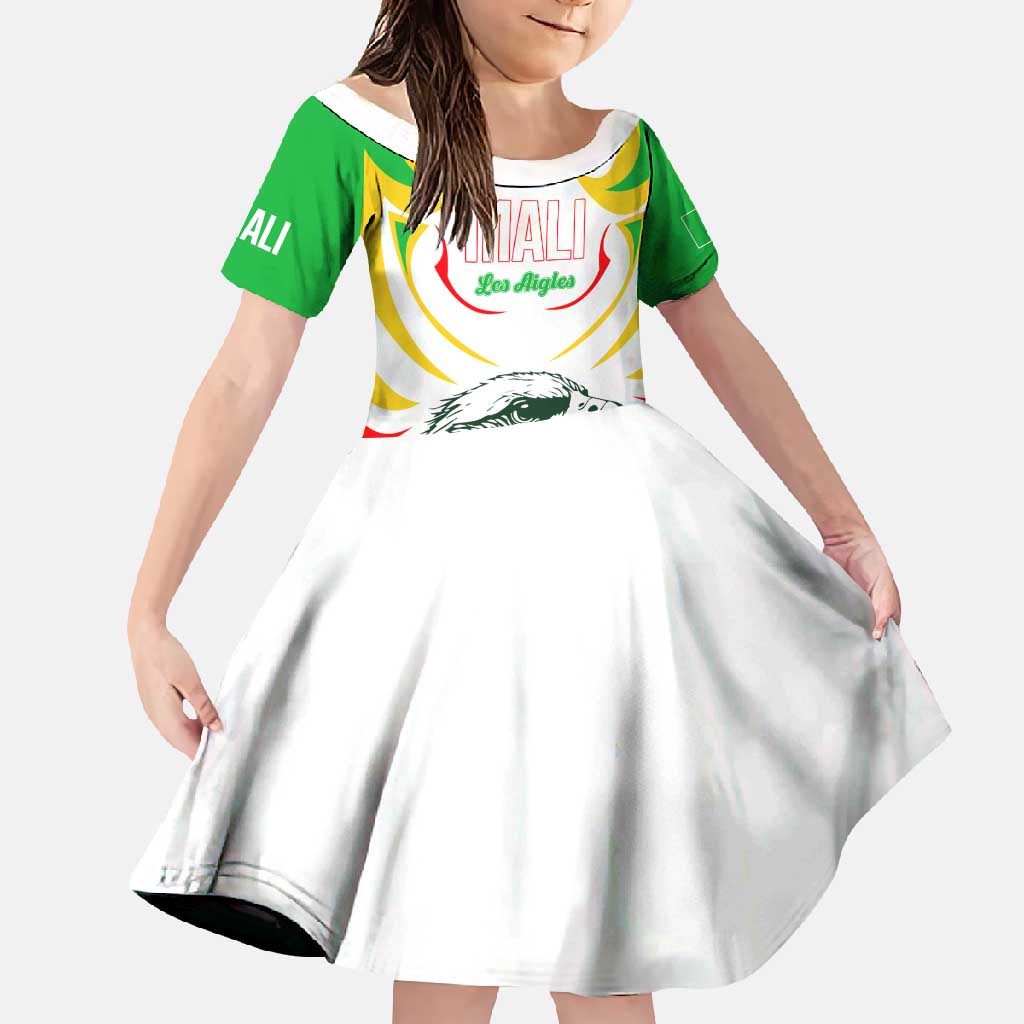 Mali Vulture Family Matching Short Sleeve Bodycon Dress and Hawaiian Shirt Sporty Style with National Flag Colors