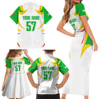 Mali Vulture Family Matching Short Sleeve Bodycon Dress and Hawaiian Shirt Sporty Style with National Flag Colors