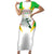 Mali Vulture Family Matching Short Sleeve Bodycon Dress and Hawaiian Shirt Sporty Style with National Flag Colors