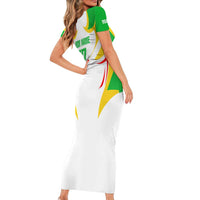 Mali Vulture Family Matching Short Sleeve Bodycon Dress and Hawaiian Shirt Sporty Style with National Flag Colors