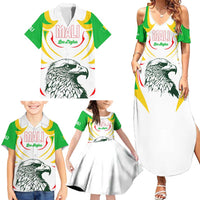 Mali Vulture Family Matching Summer Maxi Dress and Hawaiian Shirt Sporty Style with National Flag Colors