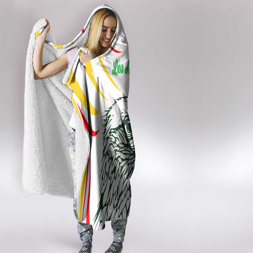 Mali Vulture Hooded Blanket Sporty Style with National Flag Colors