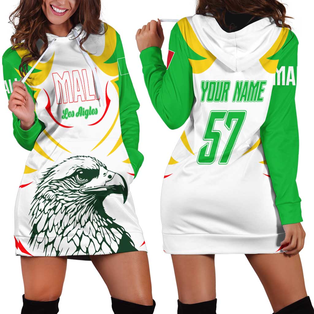 Mali Vulture Hoodie Dress Sporty Style with National Flag Colors