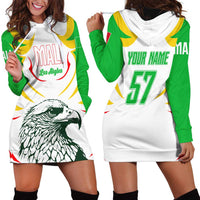 Mali Vulture Hoodie Dress Sporty Style with National Flag Colors
