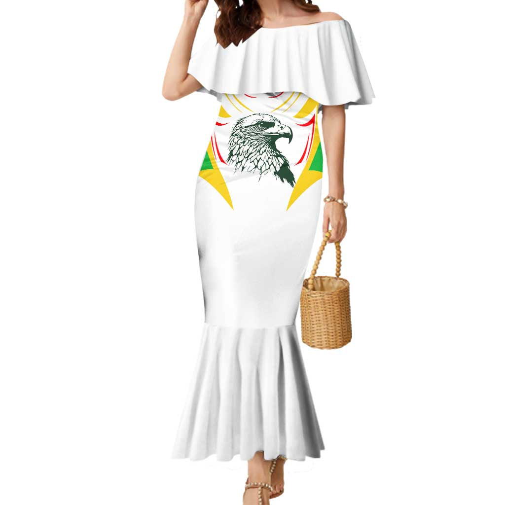 Mali Vulture Mermaid Dress Sporty Style with National Flag Colors