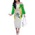 Mali Vulture Off The Shoulder Long Sleeve Dress Sporty Style with National Flag Colors