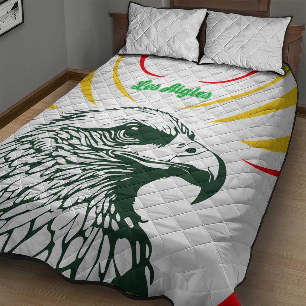 Mali Vulture Quilt Bed Set Sporty Style with National Flag Colors