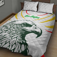 Mali Vulture Quilt Bed Set Sporty Style with National Flag Colors