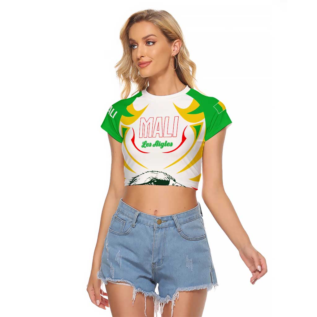 Mali Vulture Raglan Cropped T Shirt Sporty Style with National Flag Colors