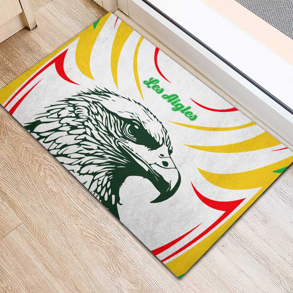 Mali Vulture Rubber Doormat Sporty Style with National Flag Colors