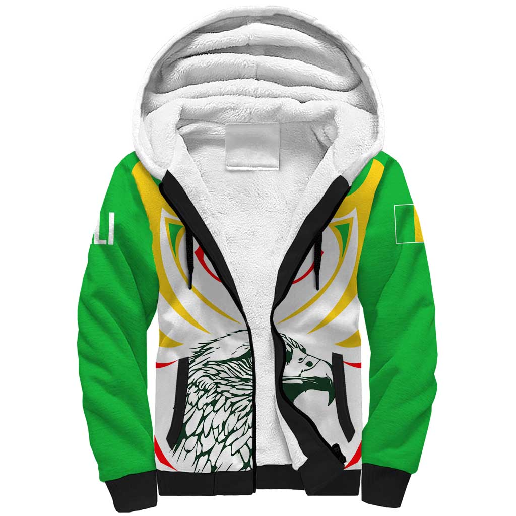 Mali Vulture Sherpa Hoodie Sporty Style with National Flag Colors