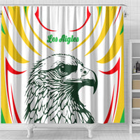 Mali Vulture Shower Curtain Sporty Style with National Flag Colors