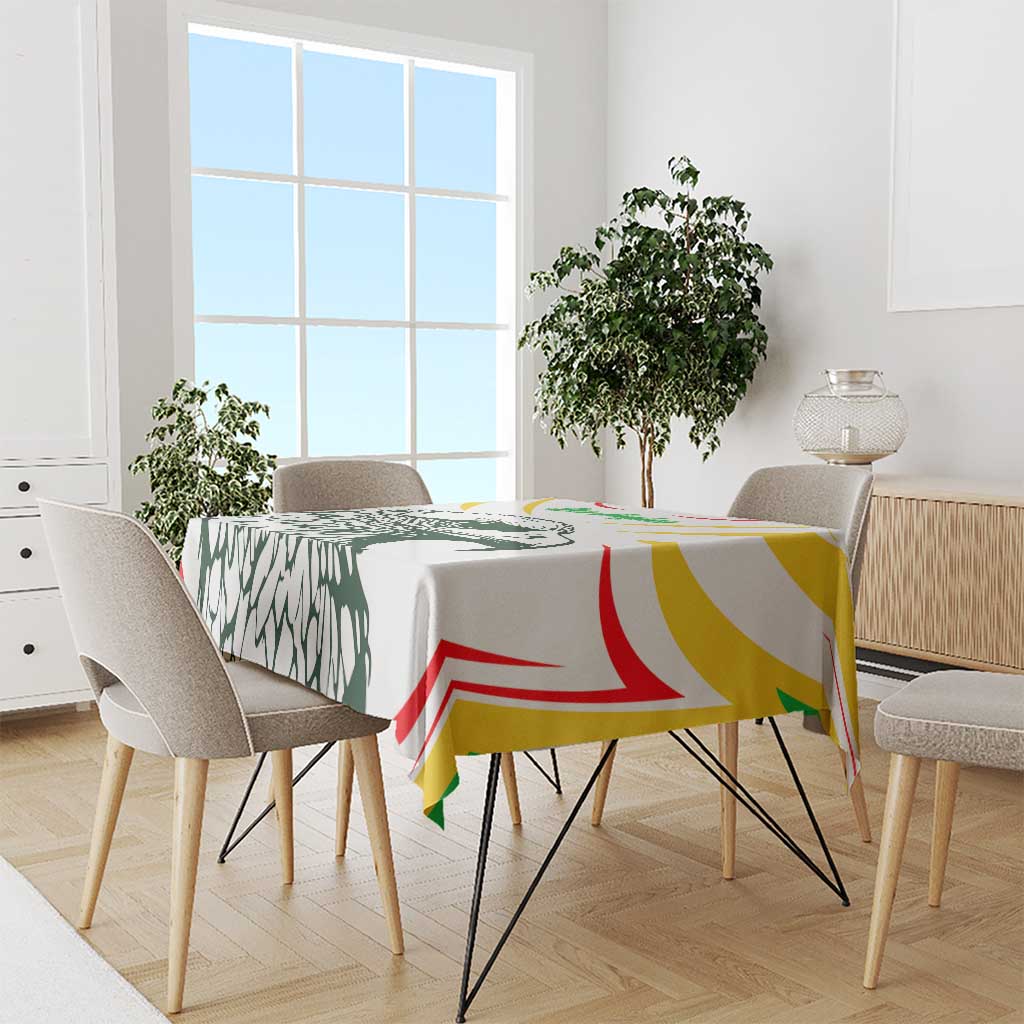 Mali Vulture Tablecloth Sporty Style with National Flag Colors