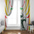 Mali Vulture Window Curtain Sporty Style with National Flag Colors