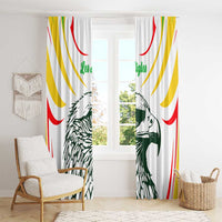 Mali Vulture Window Curtain Sporty Style with National Flag Colors