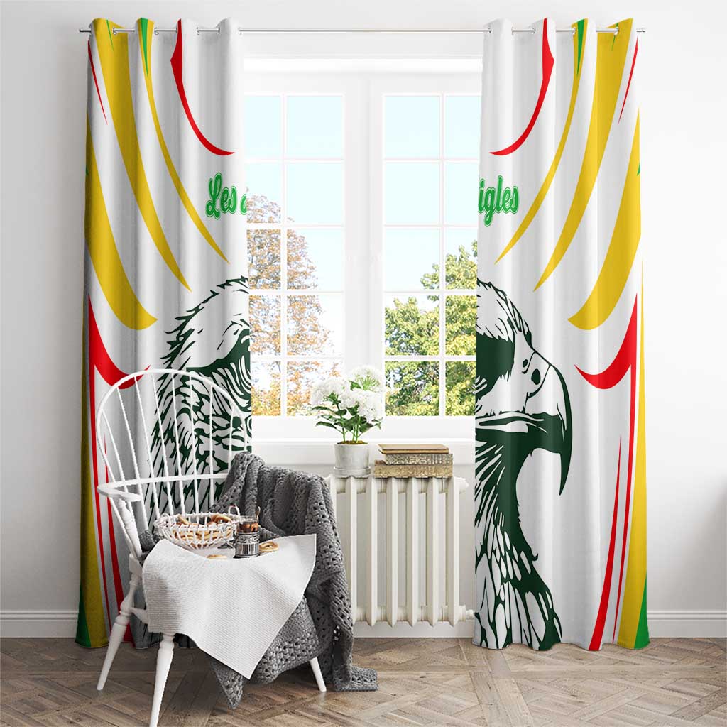 Mali Vulture Window Curtain Sporty Style with National Flag Colors