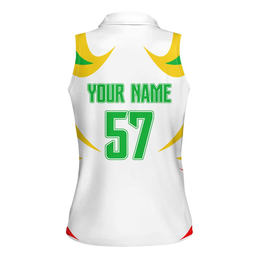Mali Vulture Women Sleeveless Polo Shirt Sporty Style with National Flag Colors