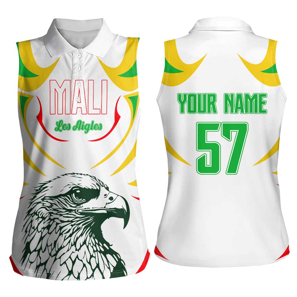 Mali Vulture Women Sleeveless Polo Shirt Sporty Style with National Flag Colors