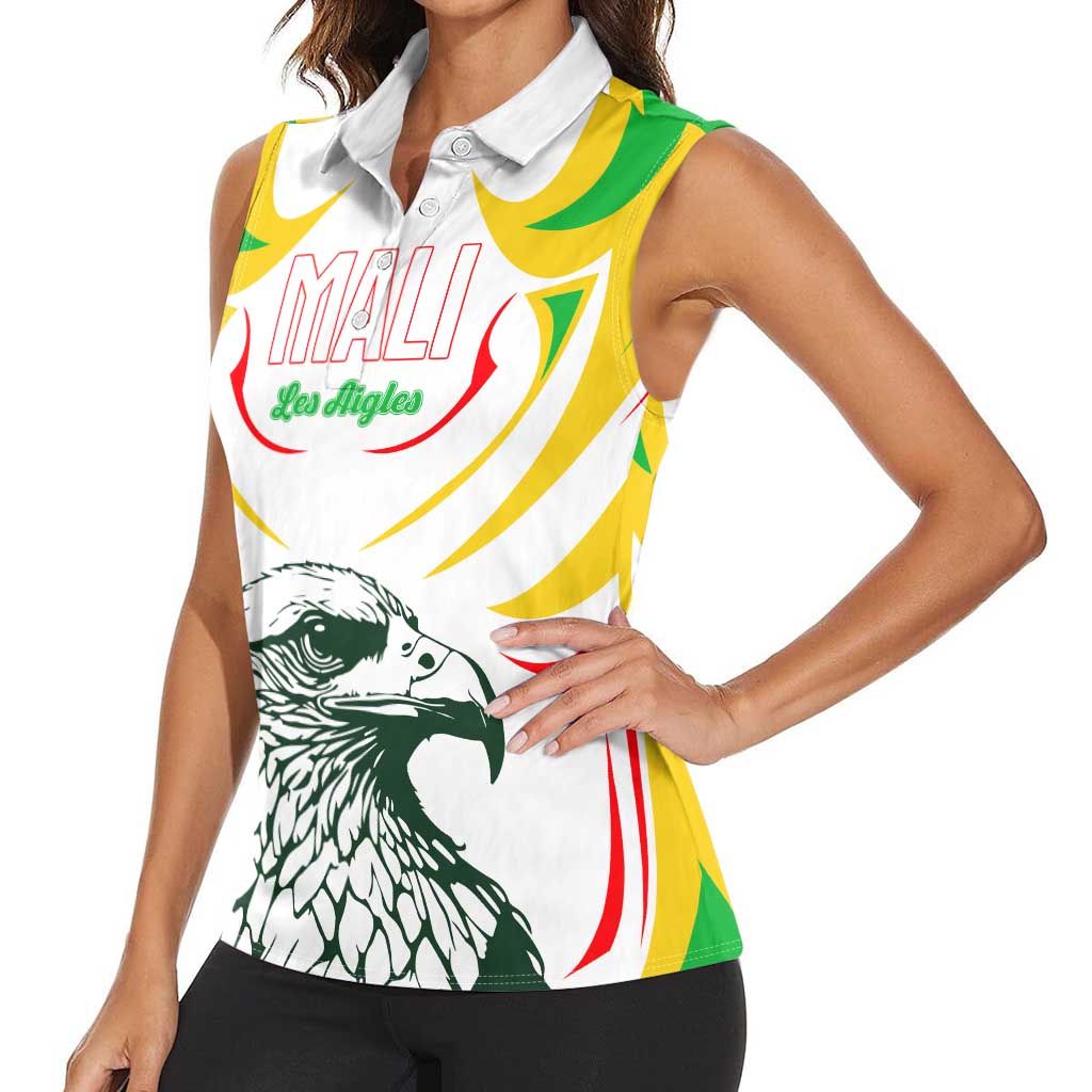 Mali Vulture Women Sleeveless Polo Shirt Sporty Style with National Flag Colors