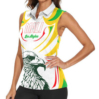 Mali Vulture Women Sleeveless Polo Shirt Sporty Style with National Flag Colors