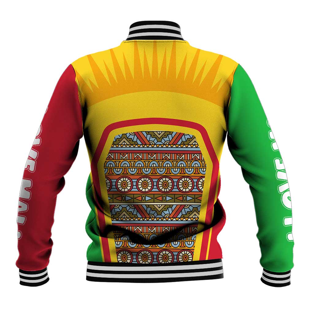 Mali Landmarks Baseball Jacket Cultural Patterns & Famous Tourist Destinations