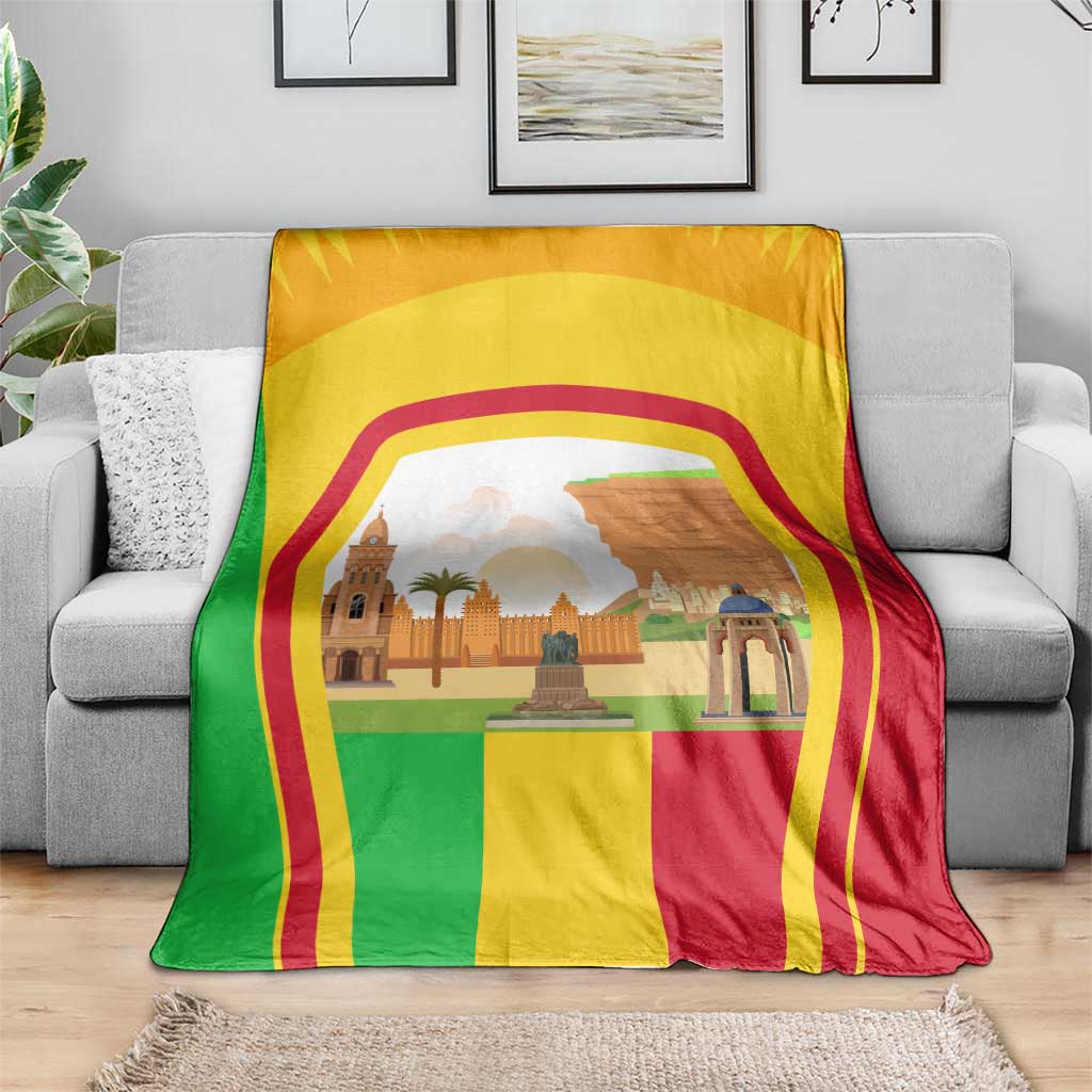 Mali Landmarks Blanket Cultural Patterns & Famous Tourist Destinations