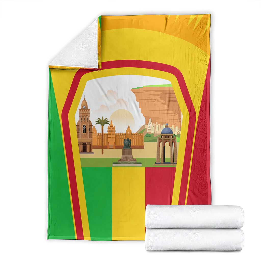 Mali Landmarks Blanket Cultural Patterns & Famous Tourist Destinations